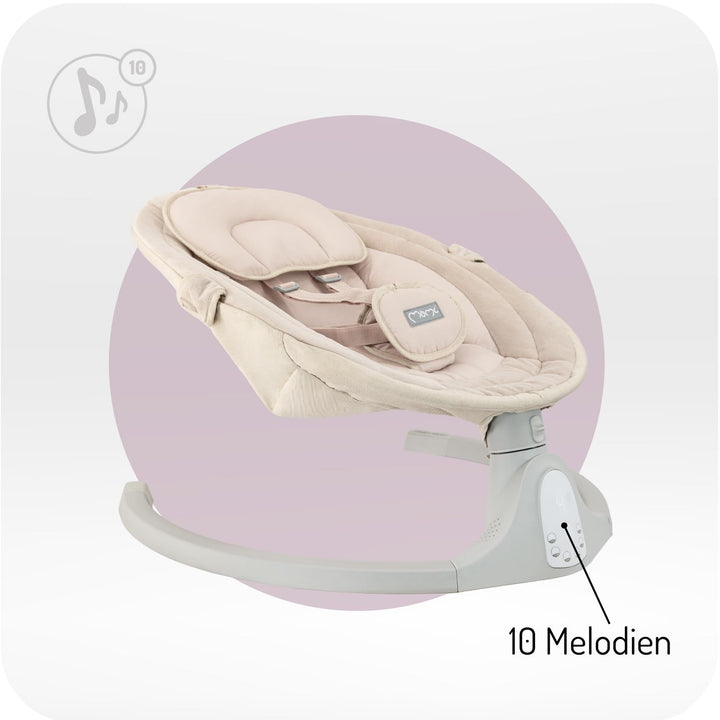 Babywippe elektrisch mit Bluetooth &amp; Fernbedienung bis 9 kg - Bild 6