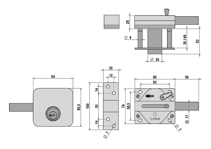 Sicherheitsriegel Chrom stossresistent Anti-Bumping 74x85mm - Bild 7