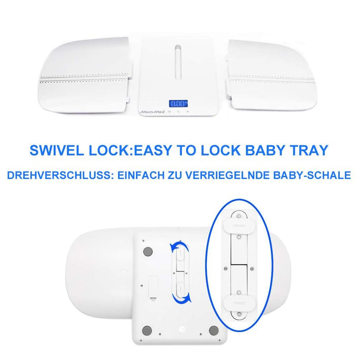 Babywaage digital mit Hold-Funktion 0–100 kg abnehmbarer Aufsatz - Bild 2