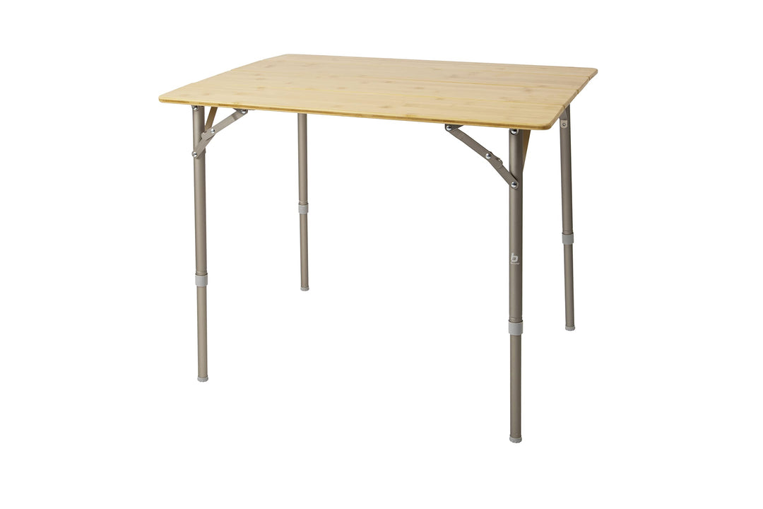 Campingtisch Bambus höhenverstellbar 43–65 cm Aluminium klappbar