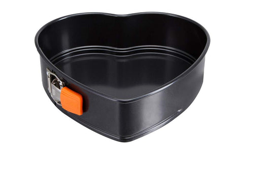 Herz-Springform Karbonstahl Antihaft 24,8 cm backofenfest 240°C