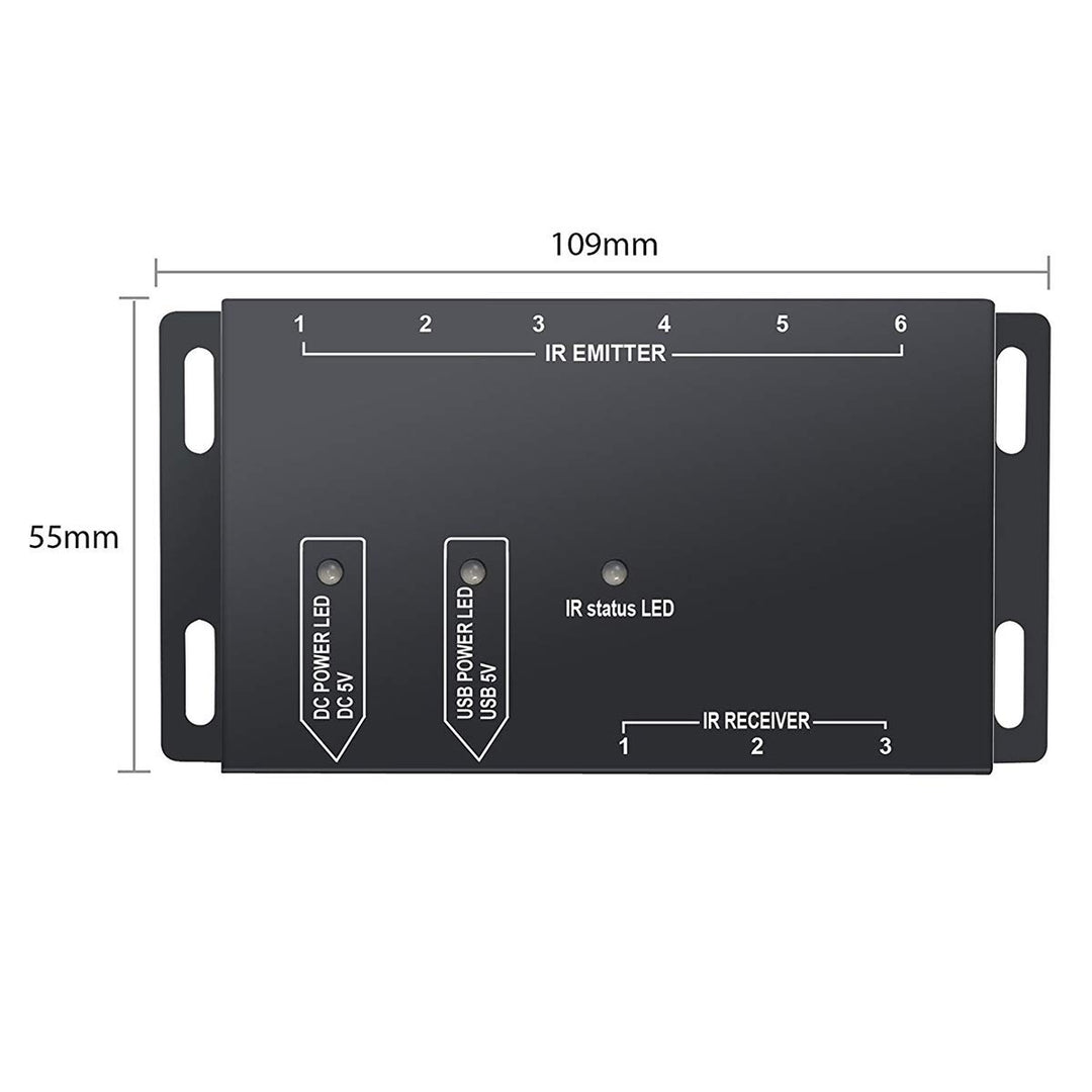 IR-Repeater-System 1 Empfänger 6 Sender für versteckte AV-Geräte - Bild 4