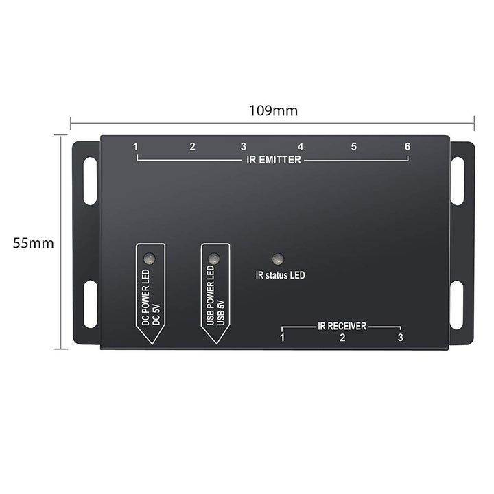 IR-Repeater-System 1 Empfänger 6 Sender für versteckte AV-Geräte - Bild 4