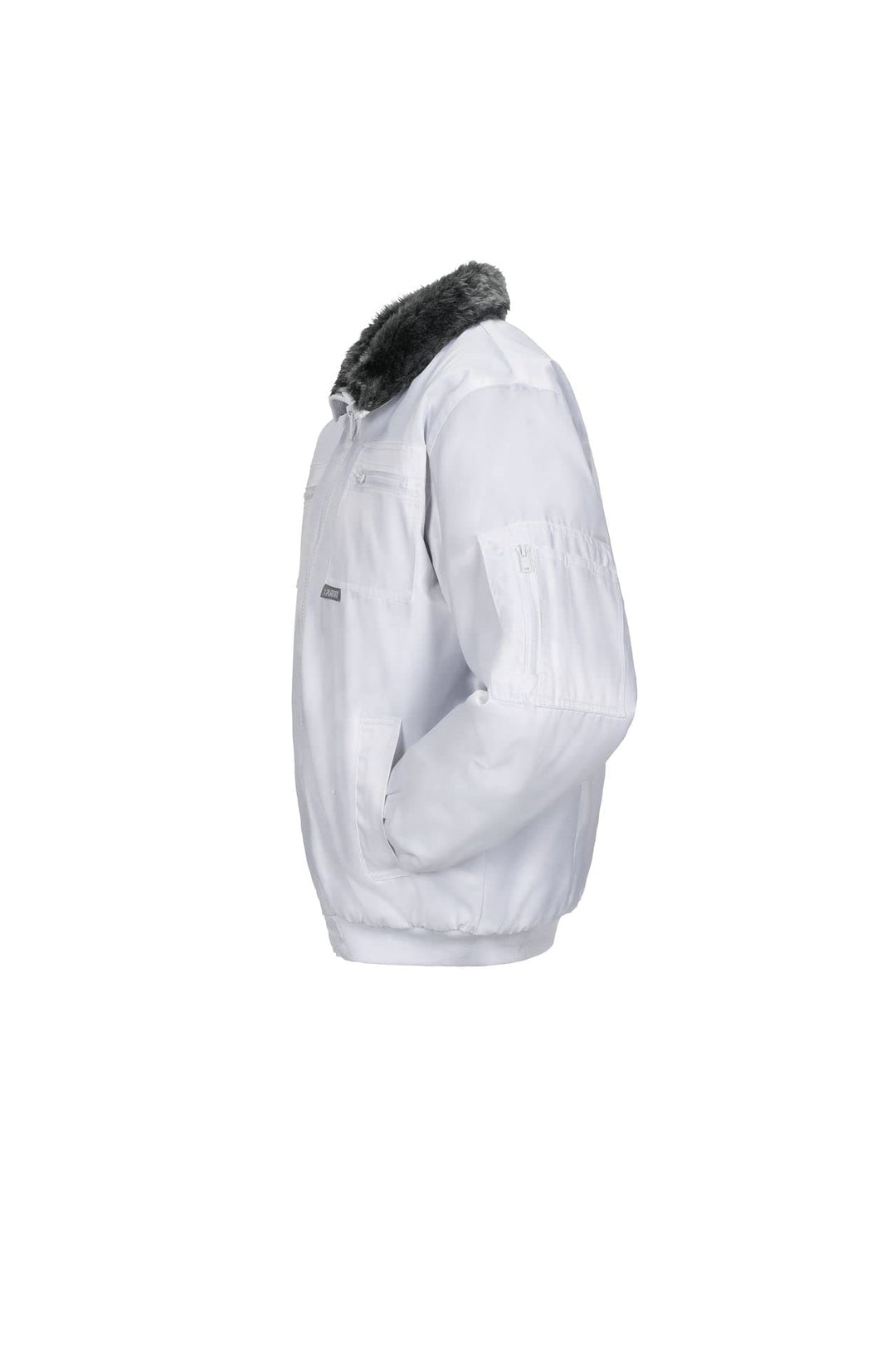 Pilotenjacke wasserabweisend mit Webpelzfutter Grösse L Weiss - Bild 3