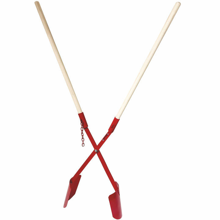 Erdlochschaufel Stahl 15-32 cm Gr.2 für Pfostenlöcher mit 2 Hartholzstielen - Bild 2