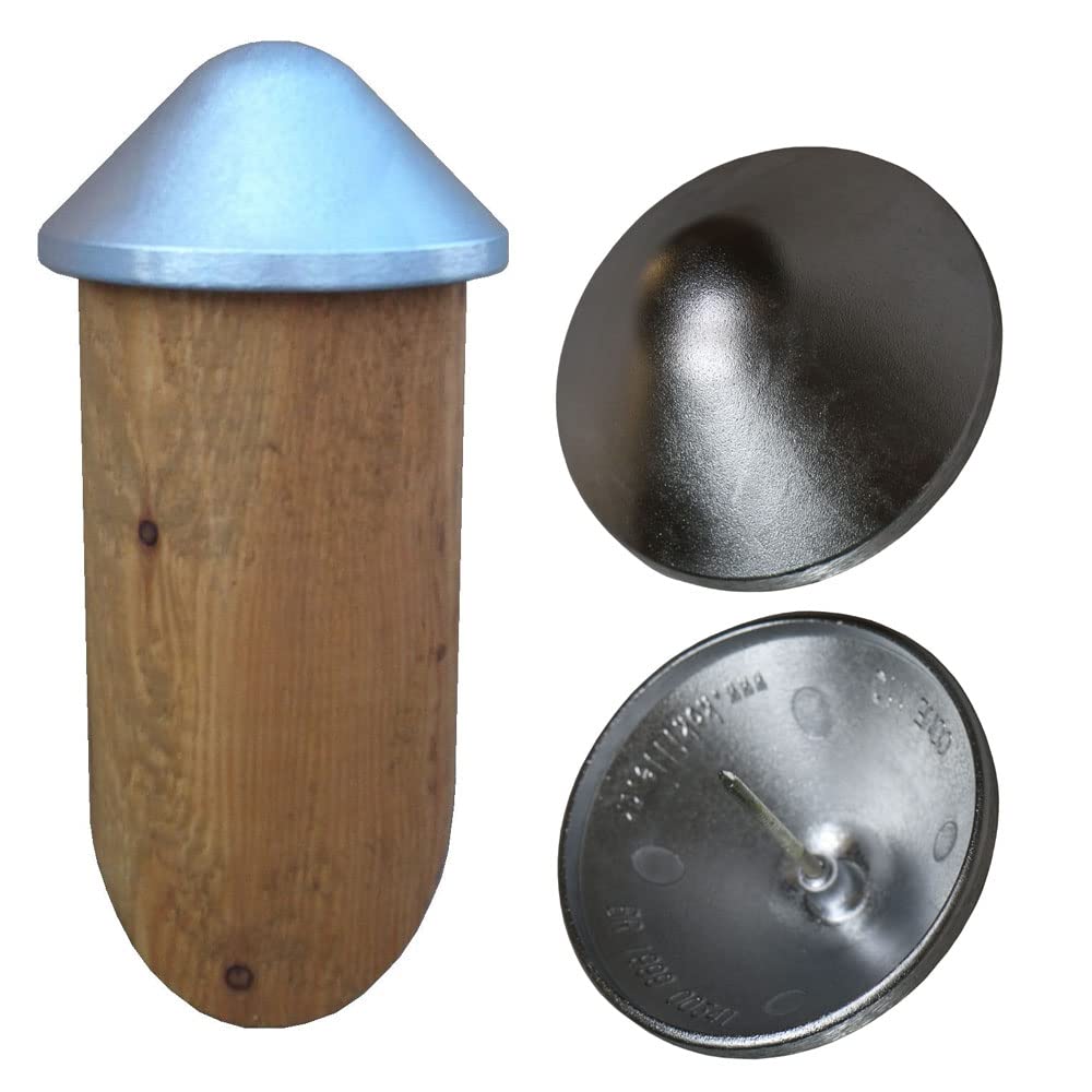 Pfostenkappe rund Aluminium ø 130 mm mit Dorn für Holzpfosten - Bild 2