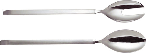 Salatbesteck Edelstahl glänzend poliert mit Mattgriff 30 cm
