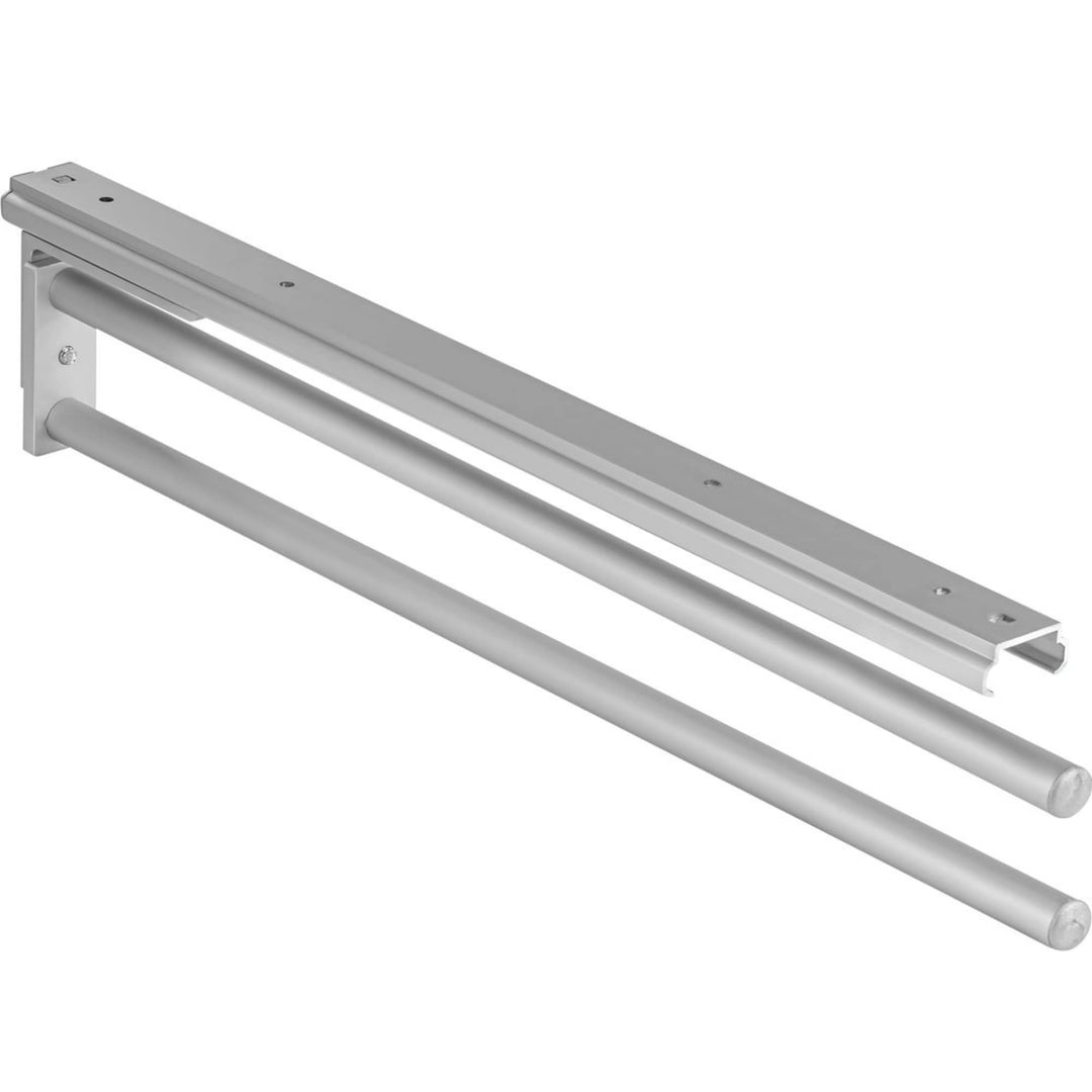 Handtuchhalter ausziehbar Aluminium 2-armig Küche &amp; Bad silber
