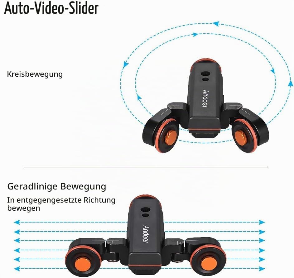 Kamera Dolly motorisiert mit Fernbedienung 3 Geschwindigkeiten DSLR - Bild 4