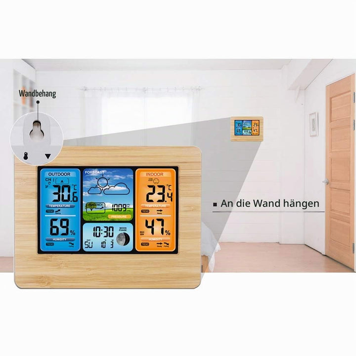 Wetterstation kabellos mit Innen-Aussen-Sensor 6,5-Zoll-Display - Bild 9