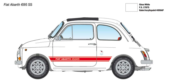 Modellbausatz Fiat Abarth 695 SS/Assetto Corsa 1:12 Plastik