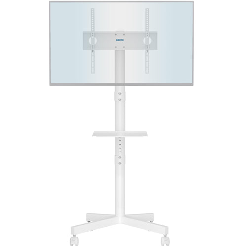 TV Ständer rollbar höhenverstellbar 23-60 Zoll bis 25 kg Weiss