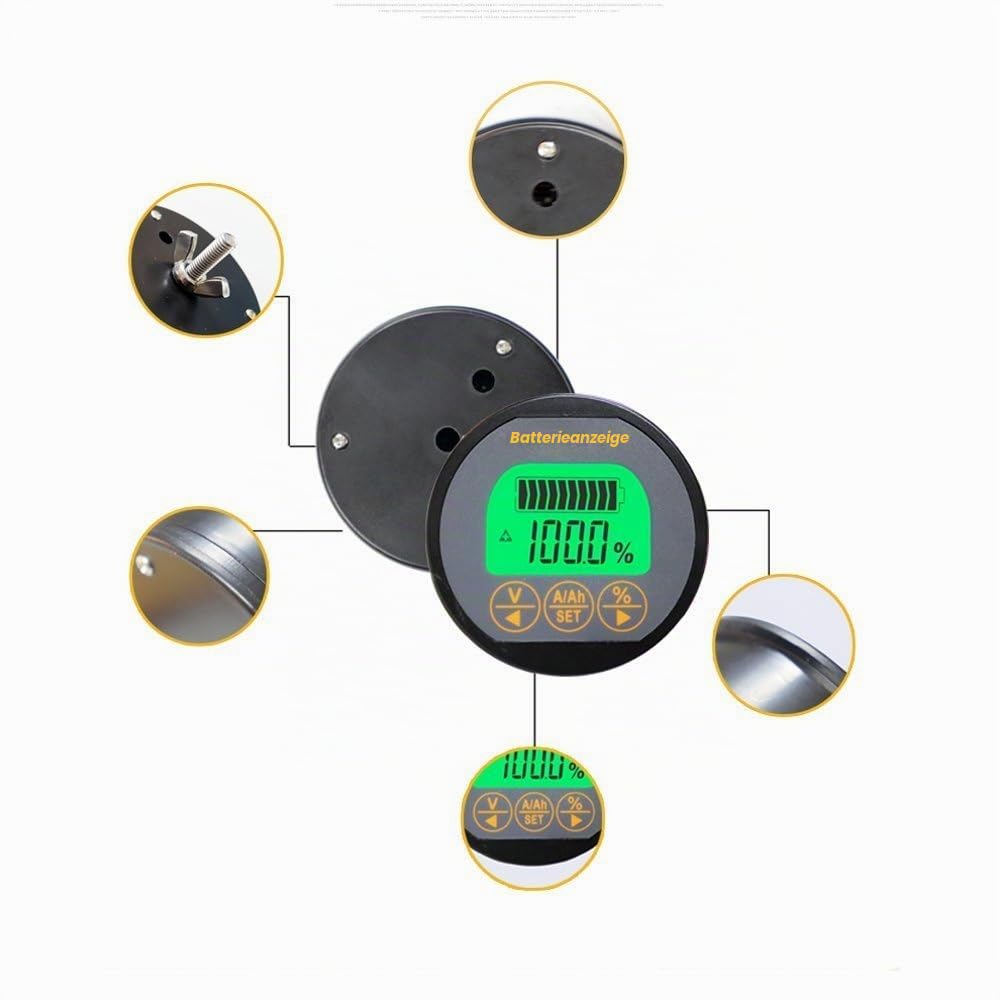 Batteriemonitor mit Shunt 8-100V 350A 999Ah für Solar Wohnmobil Auto - Bild 3
