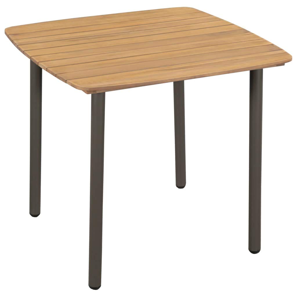 Gartentisch Akazienholz und Stahl 80x80x72 cm Industrie-Look - Bild 5