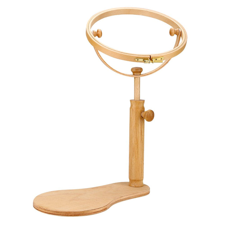 Stickerei-Ständer Holz mit 360°-Drehring höhenverstellbar 41–52 cm