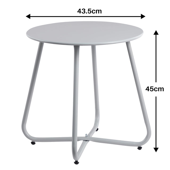 Beistelltisch Outdoor Stahl wetterfest höhenverstellbar 45 cm - Bild 7