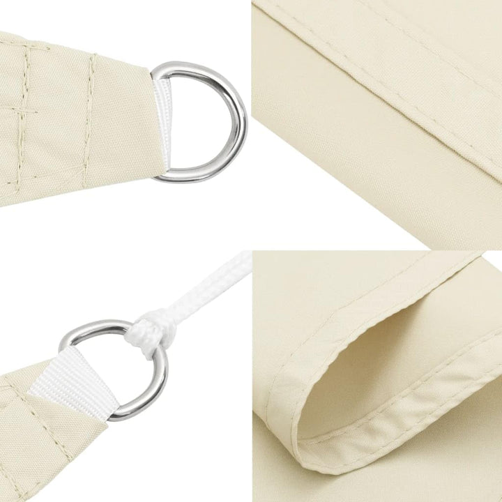 Sonnensegel Dreieck 5x5x5 m Oxford-Gewebe Creme für Terrasse - Bild 7