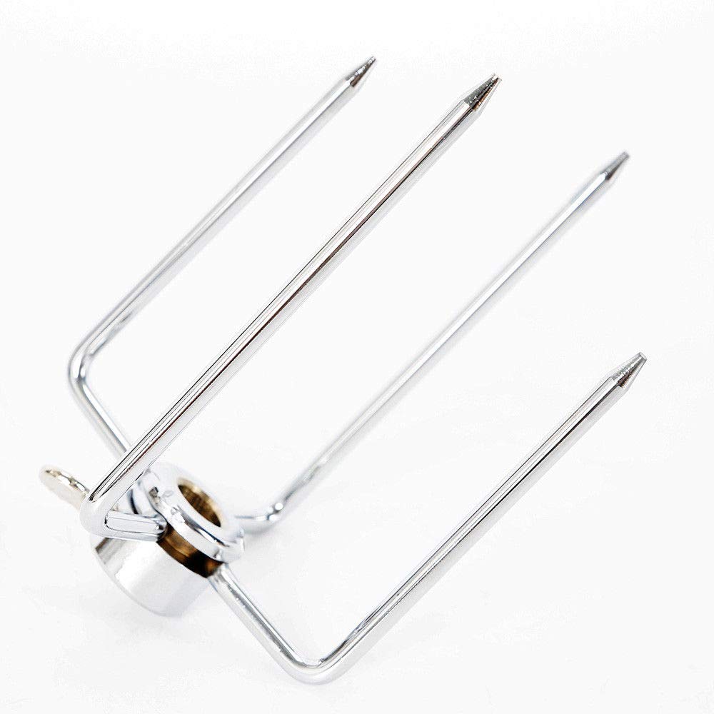 Grillspieß Fleischklammer Edelstahl 4er-Set für Drehspieß 8–11 mm - Bild 9