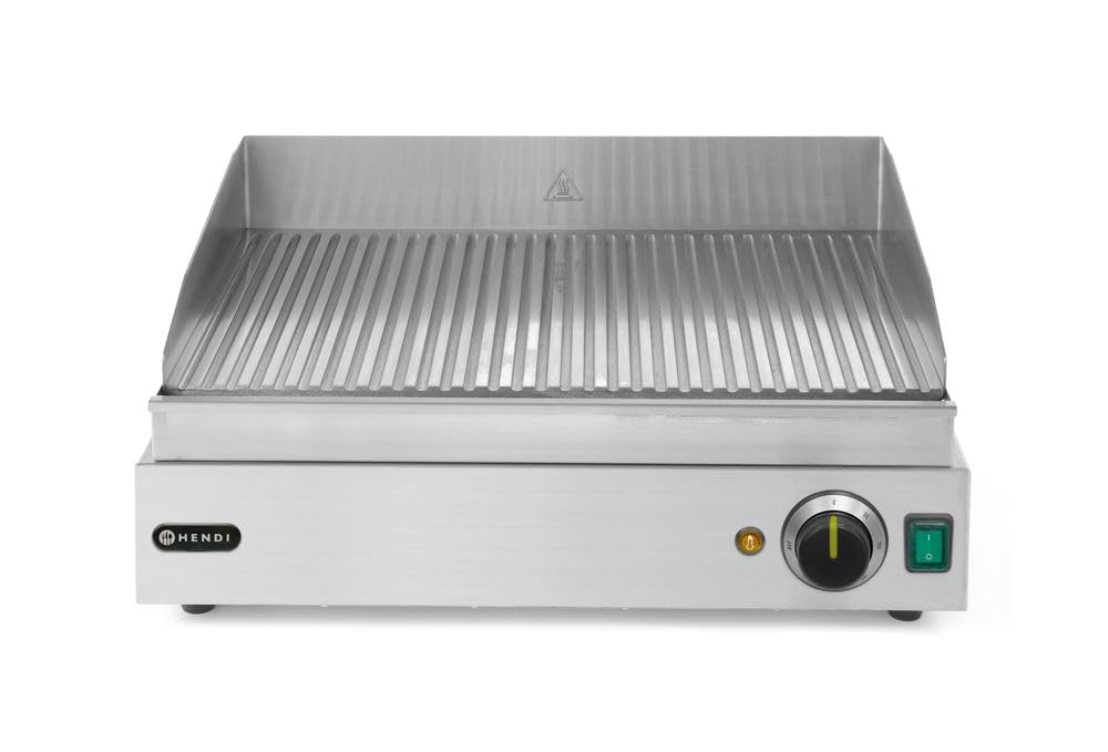 Elektro-Tischgrill gerillte Platte 518x328mm 2400W bis 300°C