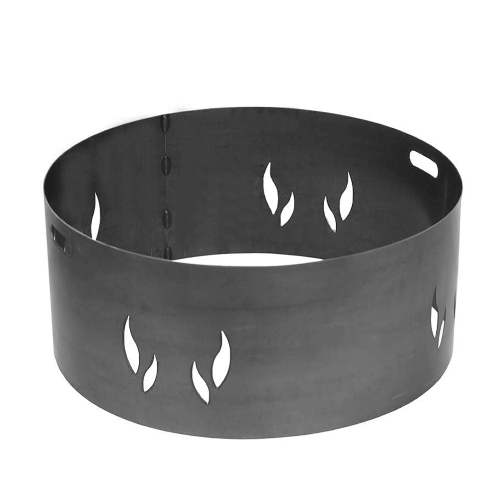 Feuerschalen-Aufsatz Flammendesign Windschutz Stahl 69 cm