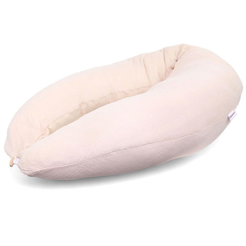 Stillkissen XXL Musselin Bio-Baumwolle 190 cm für Schwangerschaft & Stillzeit