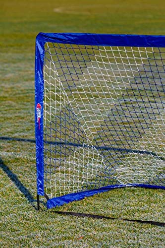 Fussballtor Pop-Up faltbar Fiberglas 180x120 cm 2er-Set Blau/Weiss - Bild 4