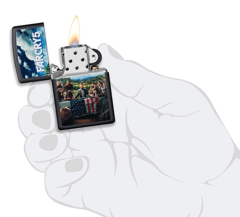 Sturmfeuerzeug Far Cry 5 Black Matte nachfüllbar in Geschenkbox - Bild 5