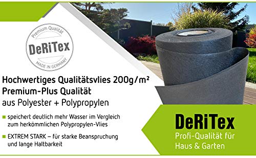 Unkrautvlies 200g/m² Polyester/PP schwarz-grau 1m x 25m - Bild 2