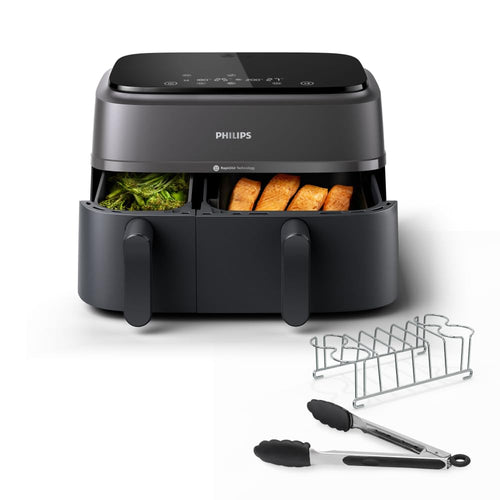 Heissluftfritteuse Dual Basket 9 L mit 2 Koerben Touchscreen