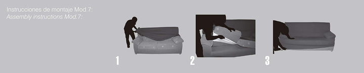 Sofaüberwurf elastisch für Relaxsessel Braun waschbar - Bild 5