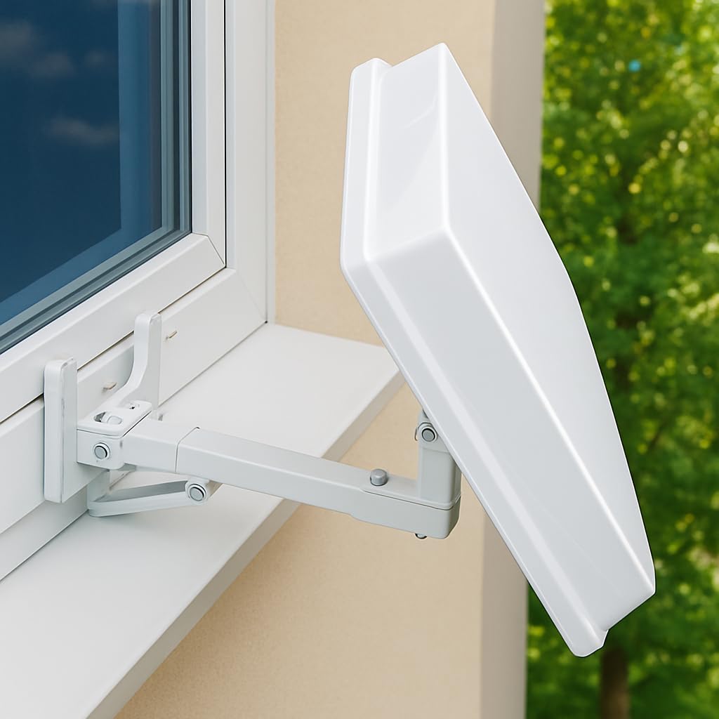 Sat Flachantenne Quad-LNB Komplett-Set für 4 TV mit 50m Kabel - Bild 6