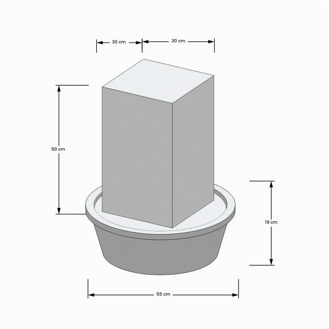 Würfelbrunnen Cortenstahl mit LED 30x30x30 cm Garten Terrasse - Bild 6
