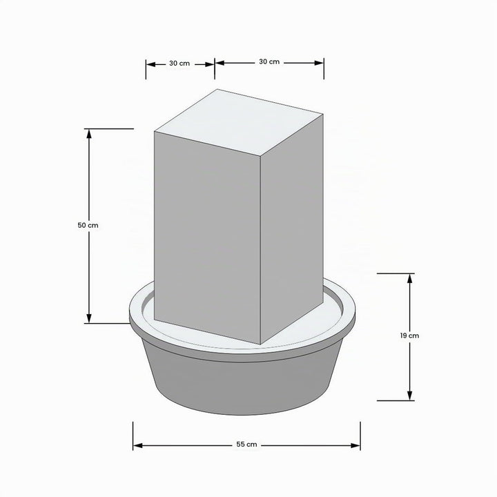 Würfelbrunnen Cortenstahl mit LED 30x30x30 cm Garten Terrasse - Bild 6