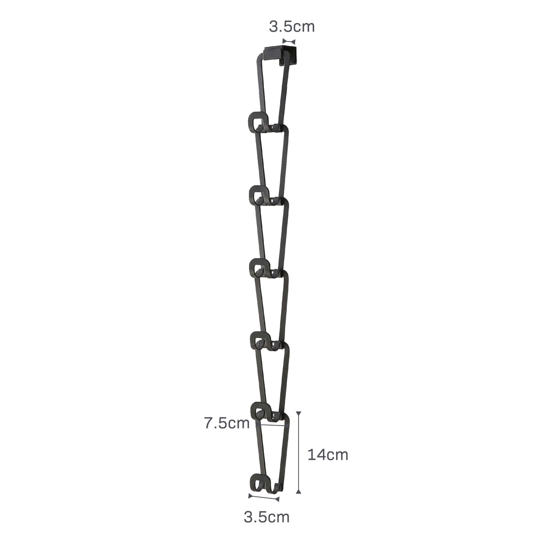 Taschengarderobe zum Hängen modular erweiterbar 8x77cm schwarz - Bild 8