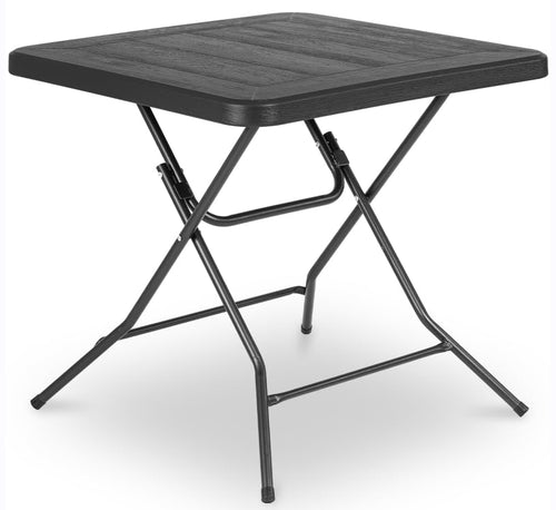 Klapptisch Garten 80x80cm HDPE Holzoptik wetterfest faltbar