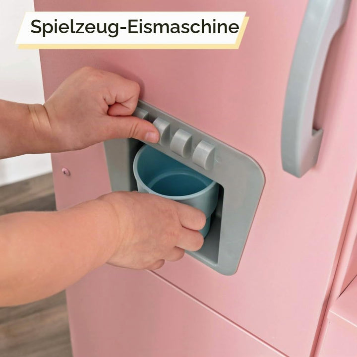 Kinderküche Holz Vintage Rosa mit Telefon &amp; Retro-Kühlschrank - Bild 9