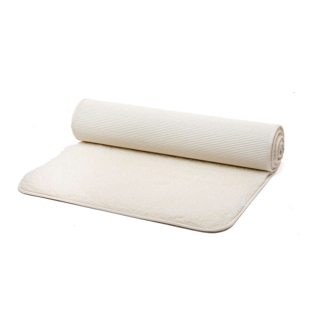 Schurwoll-Yogamatte 200x90 cm umsäumt 100% Schafwolle rutschfest