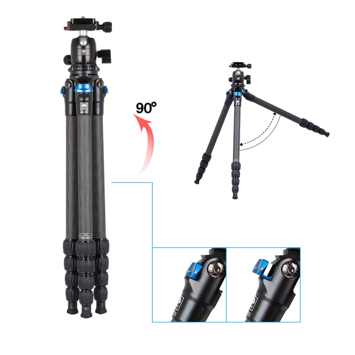Carbon-Reisestativ mit Kugelkopf 127cm Höhe 6kg Traglast - Bild 4