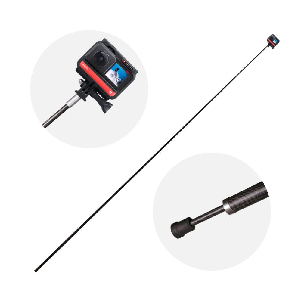Selfie-Stick Verlängerung 3m Aluminium/Kohlefaser für 360°-Kamera - Bild 5