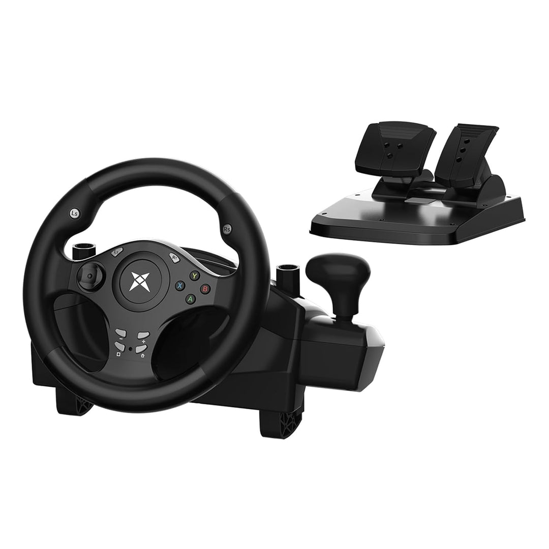 Gaming Lenkrad mit Pedalen 270° für PS4, PS3, Xbox, PC, Switch
