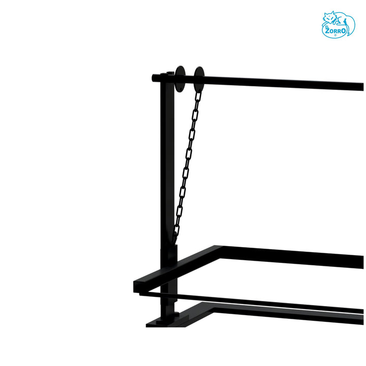 Grillständer Stahl schwarz 78x42x43 cm für Outdoor-Grillen - Bild 6
