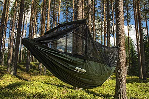 Hängematte superleicht Ripstop Nylon mit Moskitonetz 270x140 cm - Bild 8