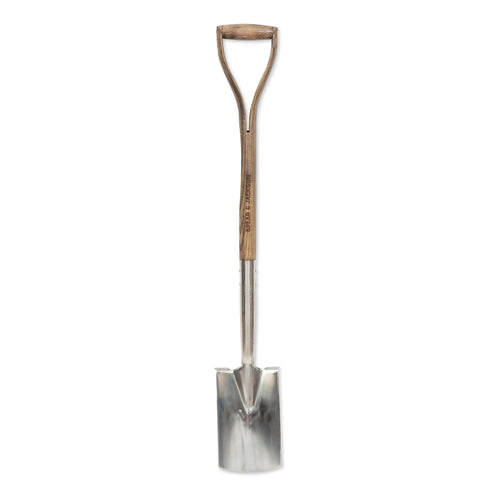 Beetspaten Edelstahl mit Hartholz-Y-Griff fuer Beete