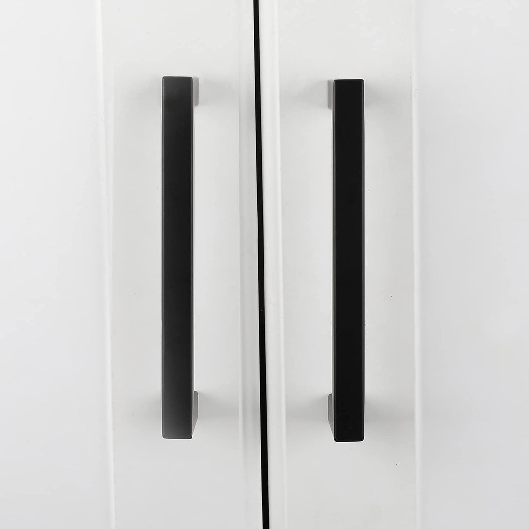 Schrankgriffe Schwarz Edelstahl 128mm Lochabstand 30er-Set - Bild 5