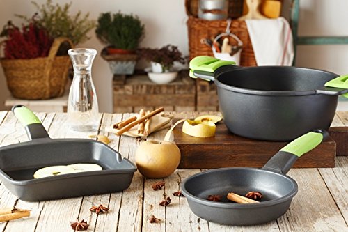 Grillplatte Aluminiumguss 40 cm Antihaftbeschichtung Induktion - Bild 6