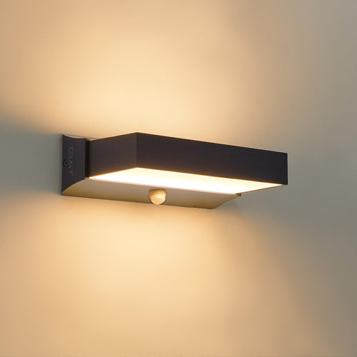 LED Wandleuchte aussen mit Bewegungsmelder Anthrazit IP65 11W