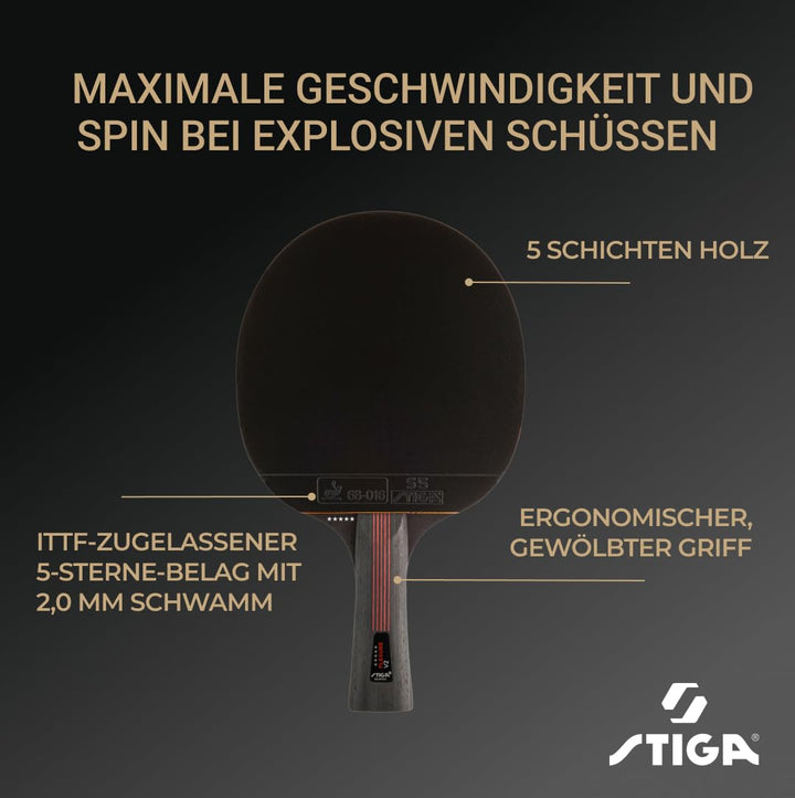 Tischtennisschläger offensiv 5-Lagen-Holz ITTF-Belag für Angriffsspieler - Bild 3