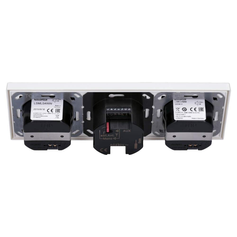 Unterputz-Digitalradio DAB+ Bluetooth Set mit 2 Lautsprechern und 3-fach Rahmen Weiss - Bild 8