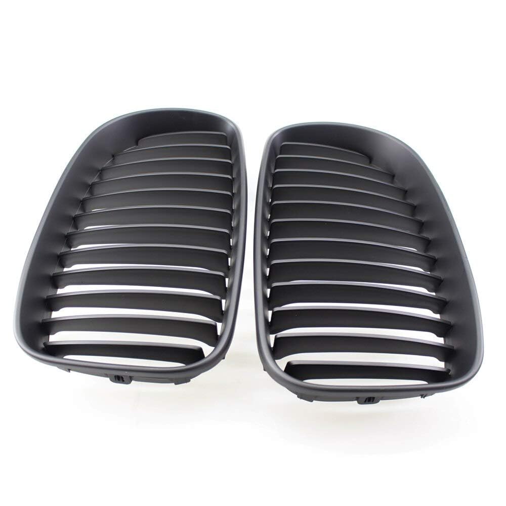Kühlergrill ABS Schwarz Matt für BMW 1er E81 E82 E87 E88 LCI, 2-teilig - Bild 5