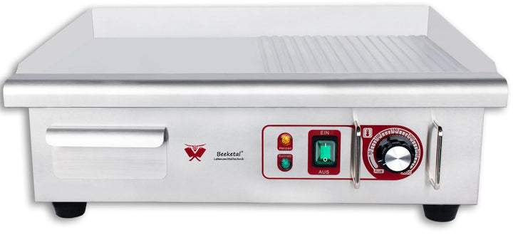 Elektro-Grillplatte Gastro 3000W Kombifläche glatt/gerillt 550x365mm - Bild 2